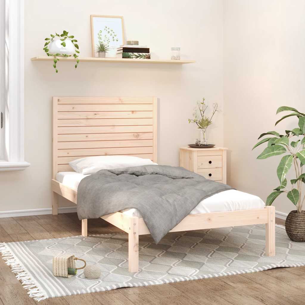 Bedframe massief hout 90x200 cm is nu te koop bij PeponiXL, paradijselijk wonen!
