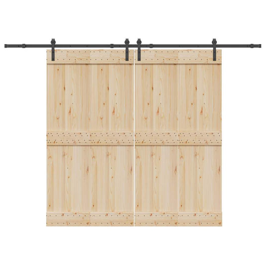 Doos met onderdelen voor schuifdeur 305 cm staal zwart is nu te koop bij PeponiXL, paradijselijk wonen!