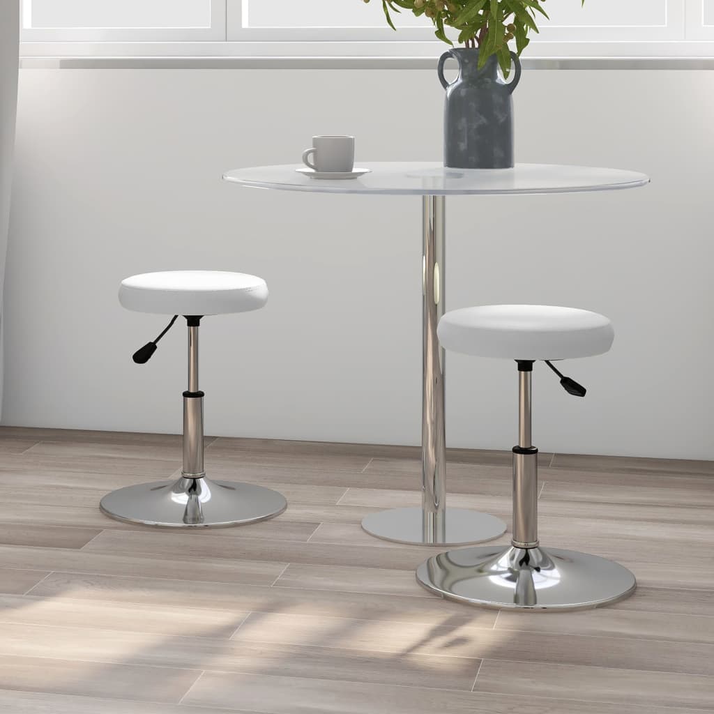 Eetkamerstoelen 2 st kunstleer wit is nu te koop bij PeponiXL, paradijselijk wonen!