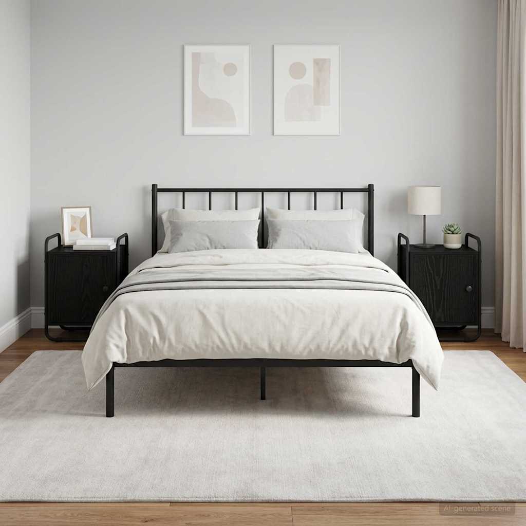 Nachtkastje 2 st Zwart eiken Bewerkt hout is nu te koop bij PeponiXL, paradijselijk wonen!