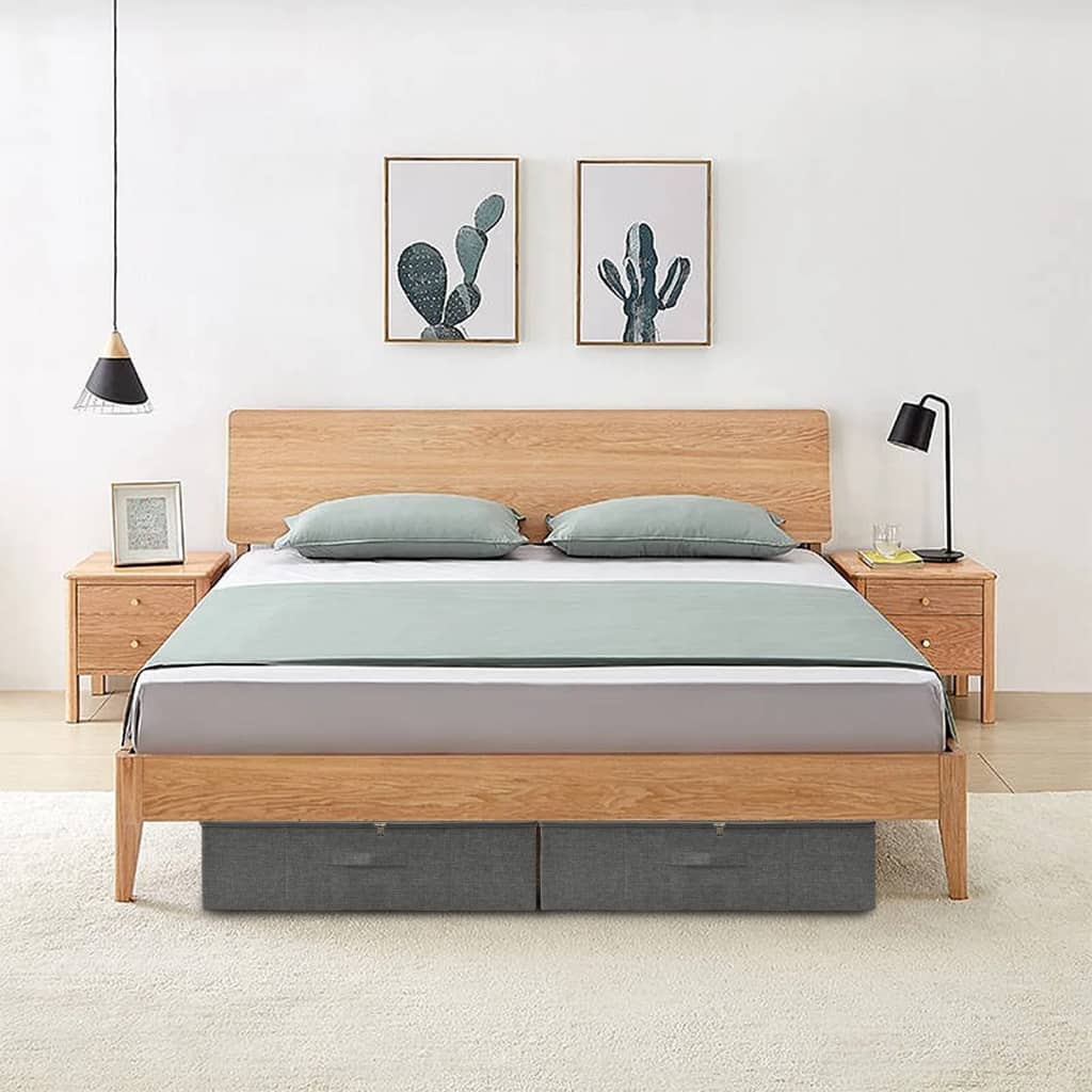 Opbergboxen 2 st 70x40x18 cm stof antracietkleurig is nu te koop bij PeponiXL, paradijselijk wonen!