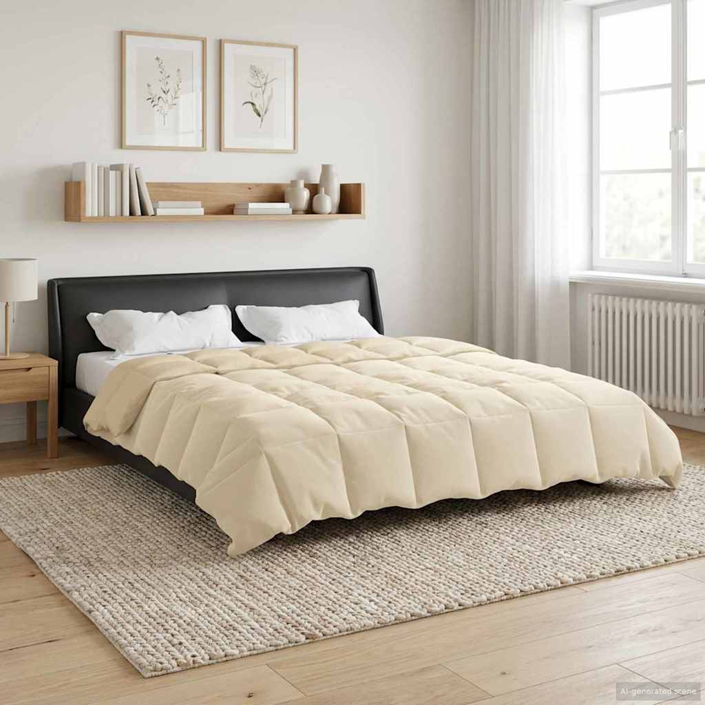 Vol jaar dekbed Gekwilt Crème 200 x 200 cm Microfiber is nu te koop bij PeponiXL, paradijselijk wonen!