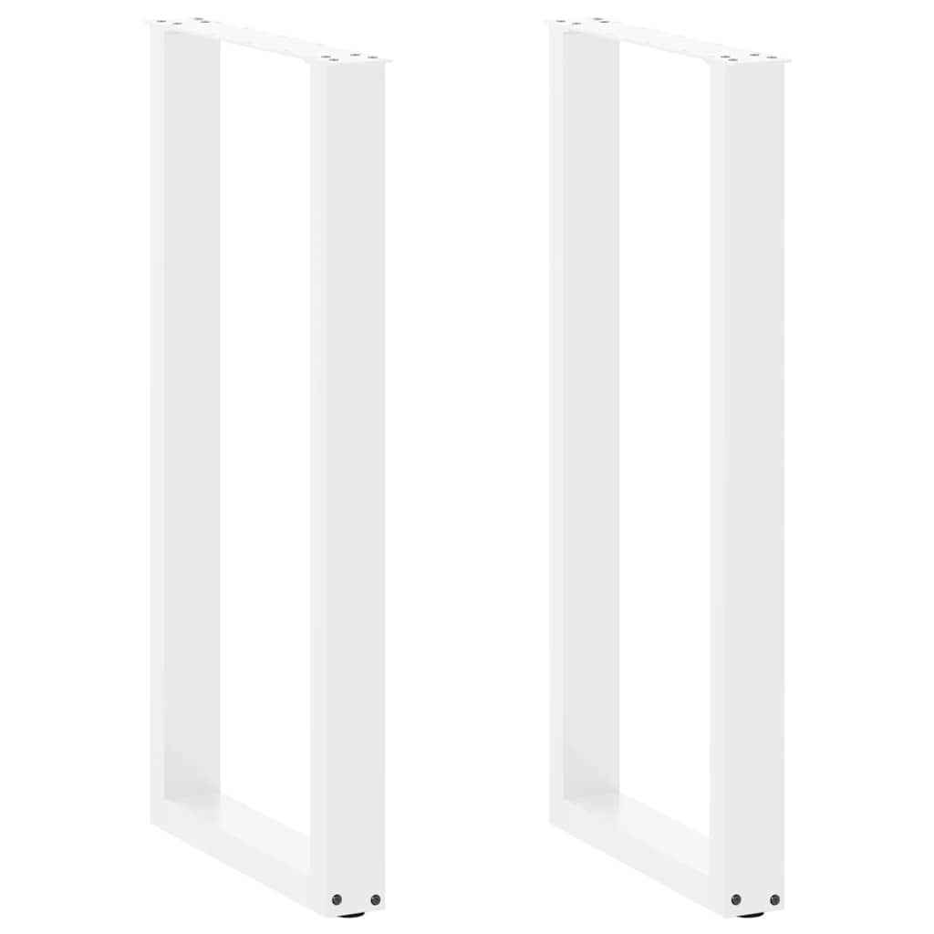 Bartafelpoten 2 st U-vormig 40x(100-101) cm staal wit is nu te koop bij PeponiXL, paradijselijk wonen!