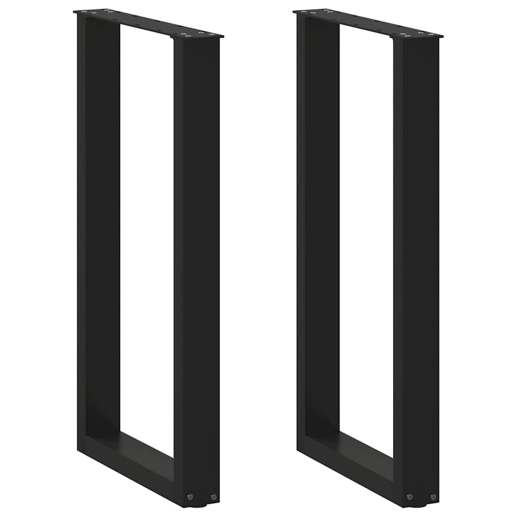 Bartafelpoten 2 st U-vormig 50x(90-91) cm staal zwart is nu te koop bij PeponiXL, paradijselijk wonen!