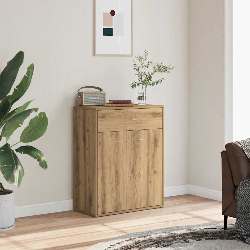 Dressoir 60x30x75 cm bewerkt hout artisanaal eikenkleurig is nu te koop bij PeponiXL, paradijselijk wonen!