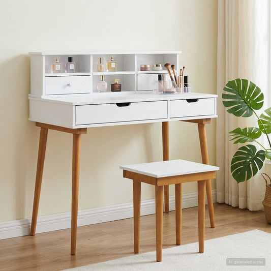 Toilettafel Set FAUSKE 3 pcs Wit 100 x 50 x 103,5 cm is nu te koop bij PeponiXL, paradijselijk wonen!