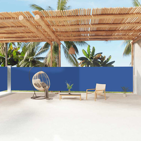 Windscherm uittrekbaar 160x1200 cm blauw is nu te koop bij PeponiXL, paradijselijk wonen!