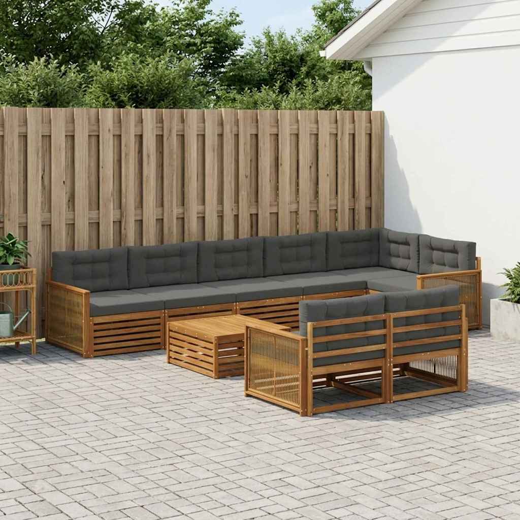 Buiten bankenset met kussen 9 pcs is nu te koop bij PeponiXL, paradijselijk wonen!