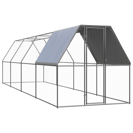 Kippenhok 2x8x2 m gegalvaniseerd staal is nu te koop bij PeponiXL, paradijselijk wonen!