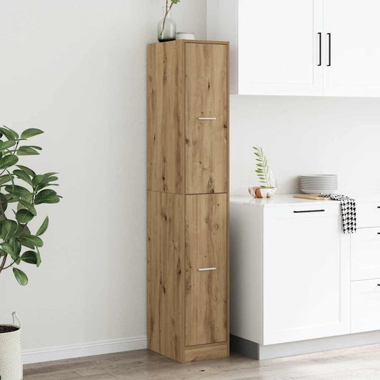 Apothekerskast 30x41x174,5 cm bewerkt hout artisanaal eiken is nu te koop bij PeponiXL, paradijselijk wonen!