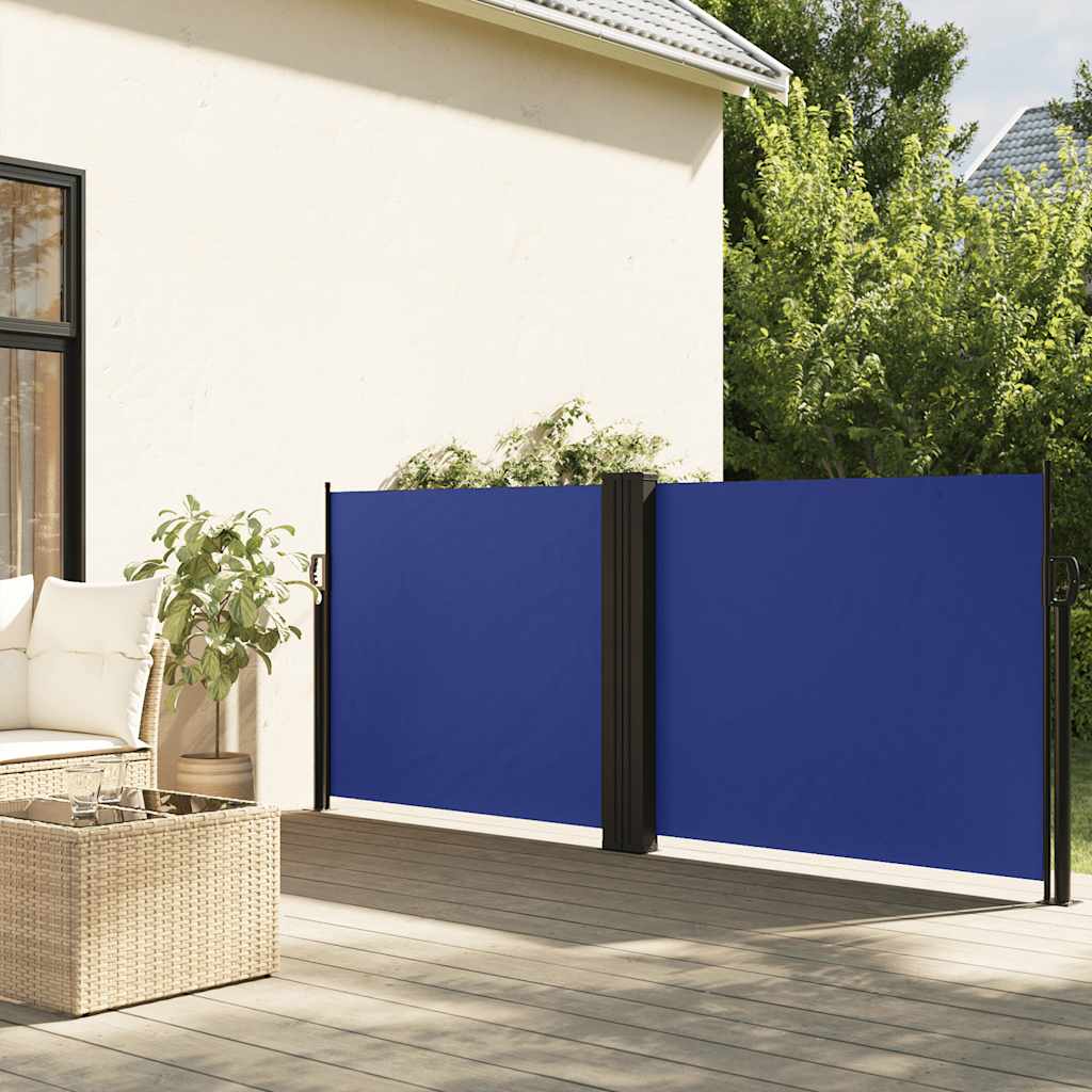 Windscherm uittrekbaar 120x600 cm blauw is nu te koop bij PeponiXL, paradijselijk wonen!