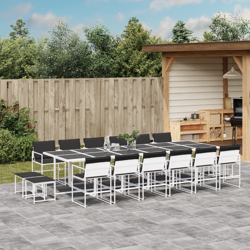 17-delige Tuinset met kussens textileen wit is nu te koop bij PeponiXL, paradijselijk wonen!