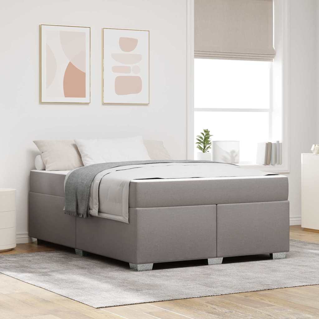 Bedframe met matras Taupe 160 x 200 cm Stof is nu te koop bij PeponiXL, paradijselijk wonen!