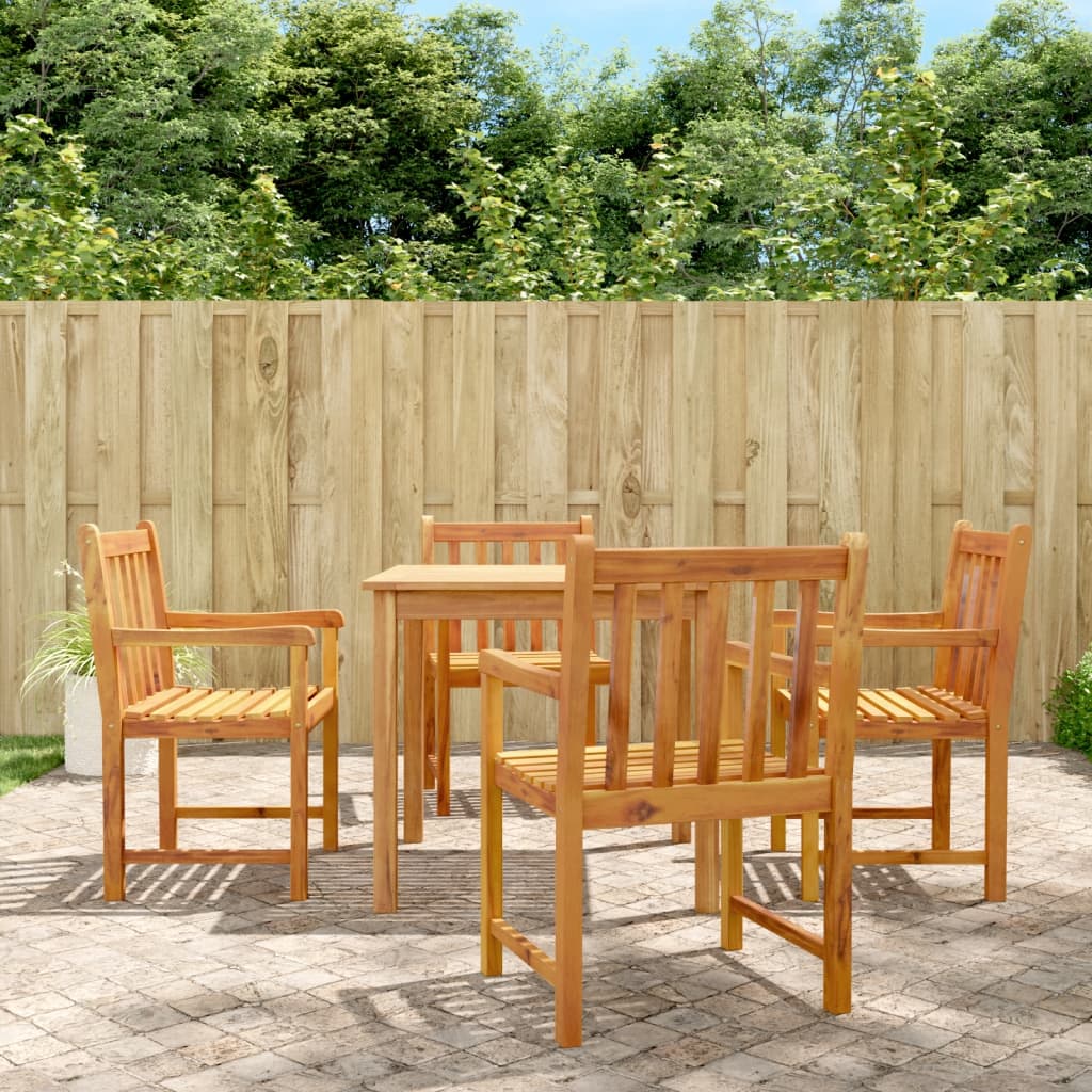 Tuinstoelen 4 st 56x55,5x90 cm massief acaciahout is nu te koop bij PeponiXL, paradijselijk wonen!