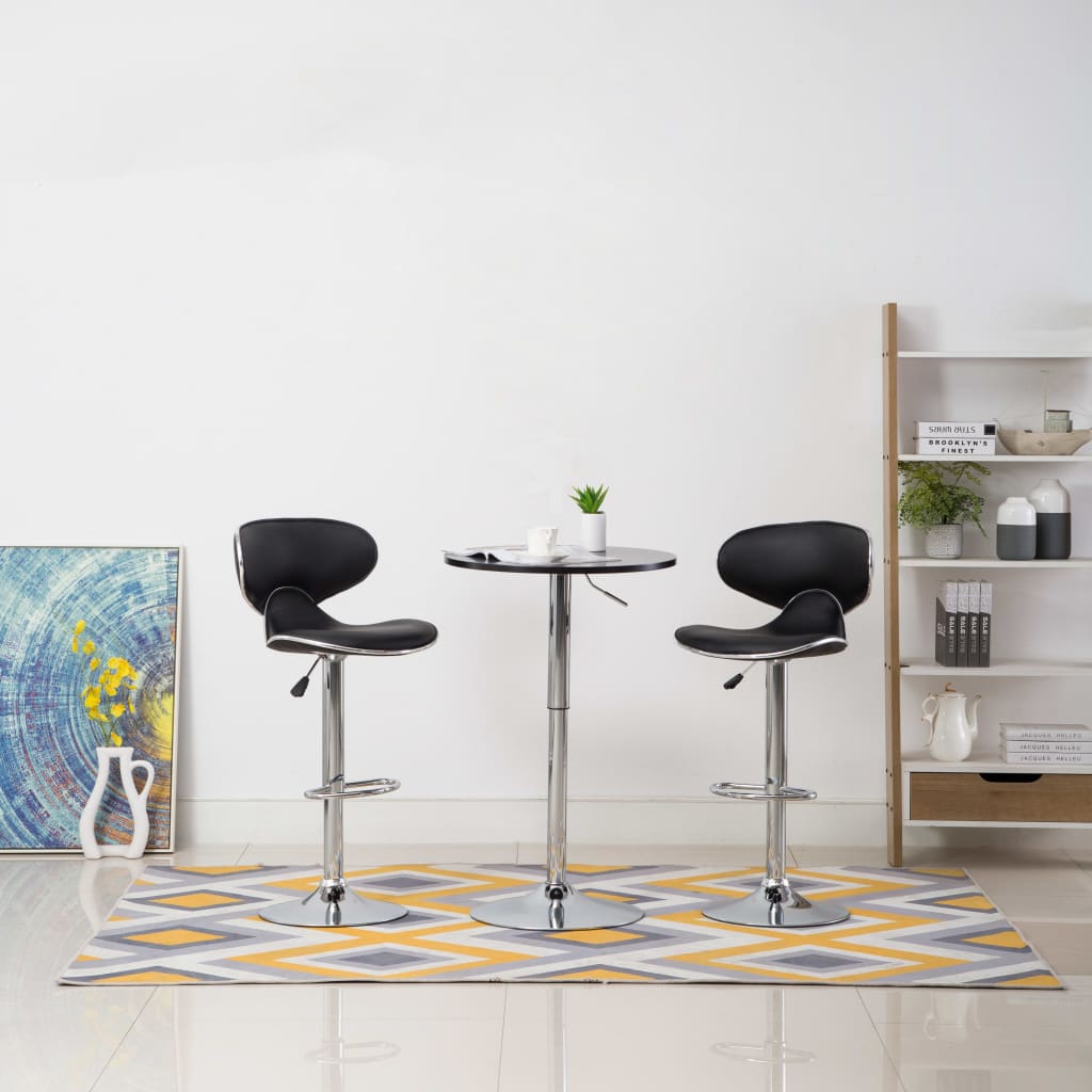 Barstoelen 2 st kunstleer zwart is nu te koop bij PeponiXL, paradijselijk wonen!