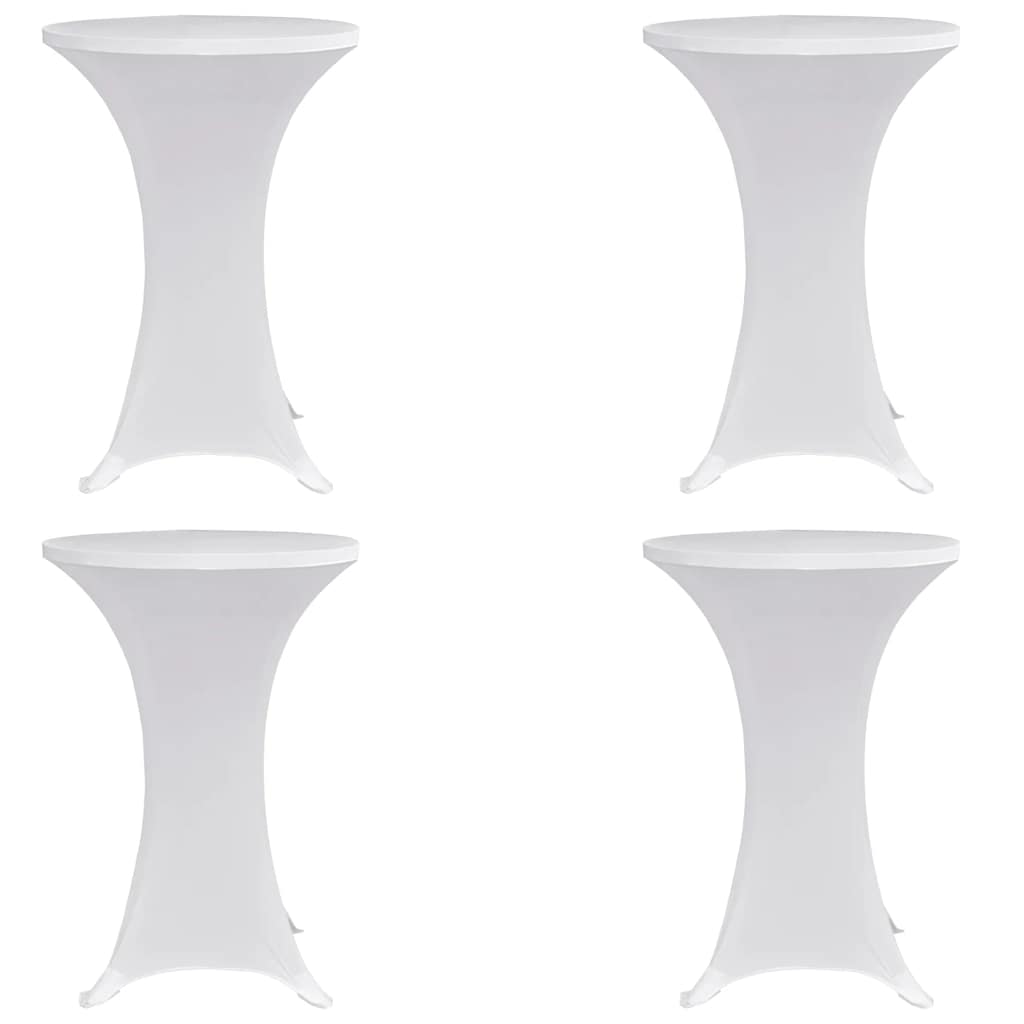 Statafelhoes 4 st stretch Ø60 cm wit is nu te koop bij PeponiXL, paradijselijk wonen!