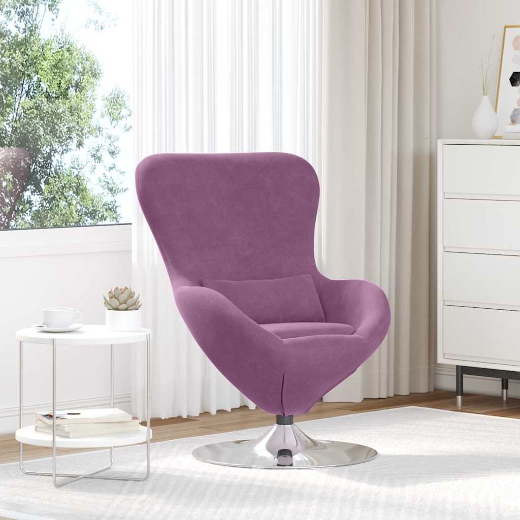 Eivormige stoel Paars Fluweel is nu te koop bij PeponiXL, paradijselijk wonen!