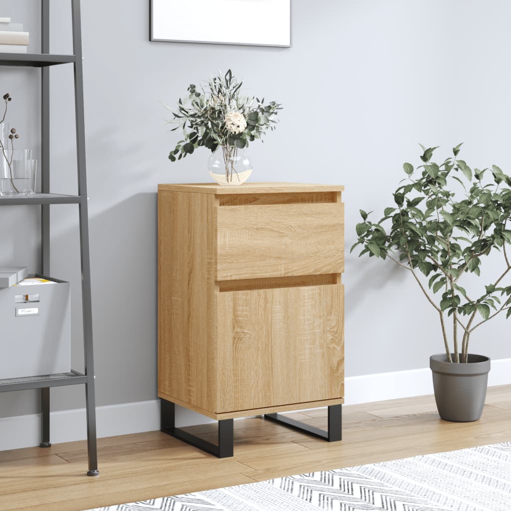 Dressoir 40x35x70 cm bewerkt hout sonoma eikenkleurig is nu te koop bij PeponiXL, paradijselijk wonen!