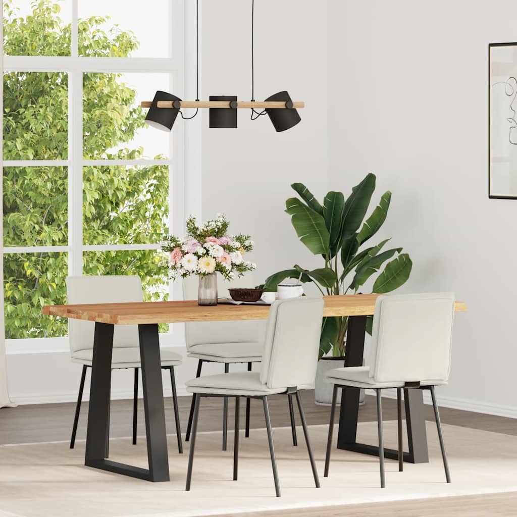 Eetkamerstoelen 4 st fluweel crèmekleurig is nu te koop bij PeponiXL, paradijselijk wonen!