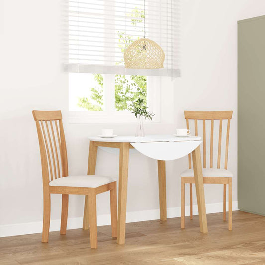 Eetkamerstoelen met kussens 2 st massief hout naturel rubber is nu te koop bij PeponiXL, paradijselijk wonen!