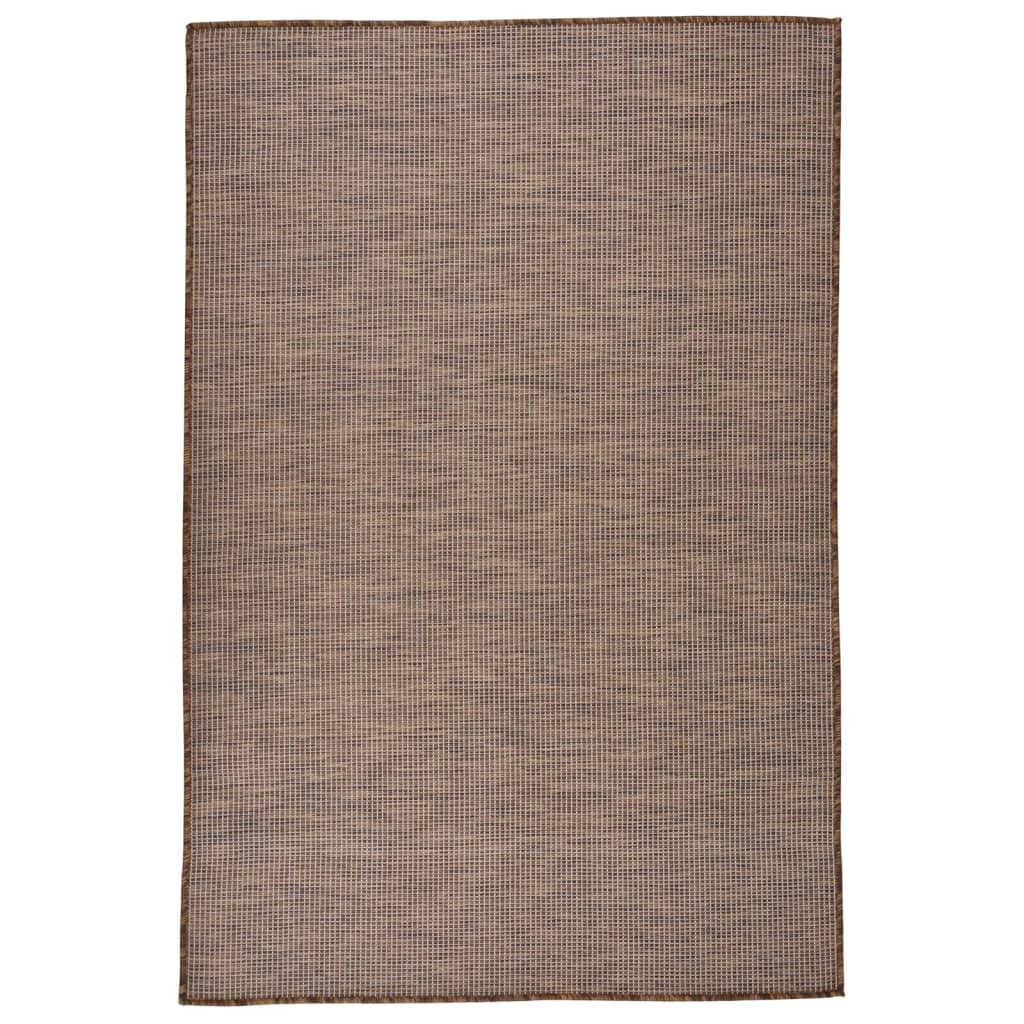 Buitenkleed platgeweven 120x170 cm bruin is nu te koop bij PeponiXL, paradijselijk wonen!