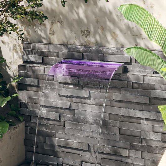 Watervaloverlaat met RGB LED's 60 cm roestvrij staal is nu te koop bij PeponiXL, paradijselijk wonen!