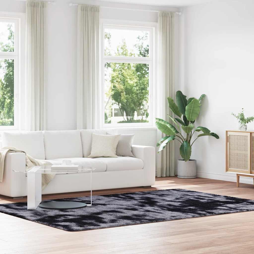 Hoogpolig vloerkleed NAVARRA 200x290 cm polyester donkergrijs is nu te koop bij PeponiXL, paradijselijk wonen!