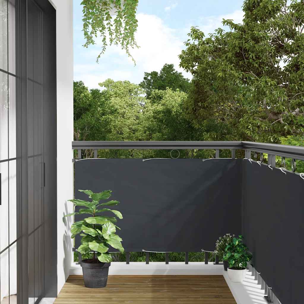 Balkonscherm 600x75 cm PVC antracietkleurig is nu te koop bij PeponiXL, paradijselijk wonen!