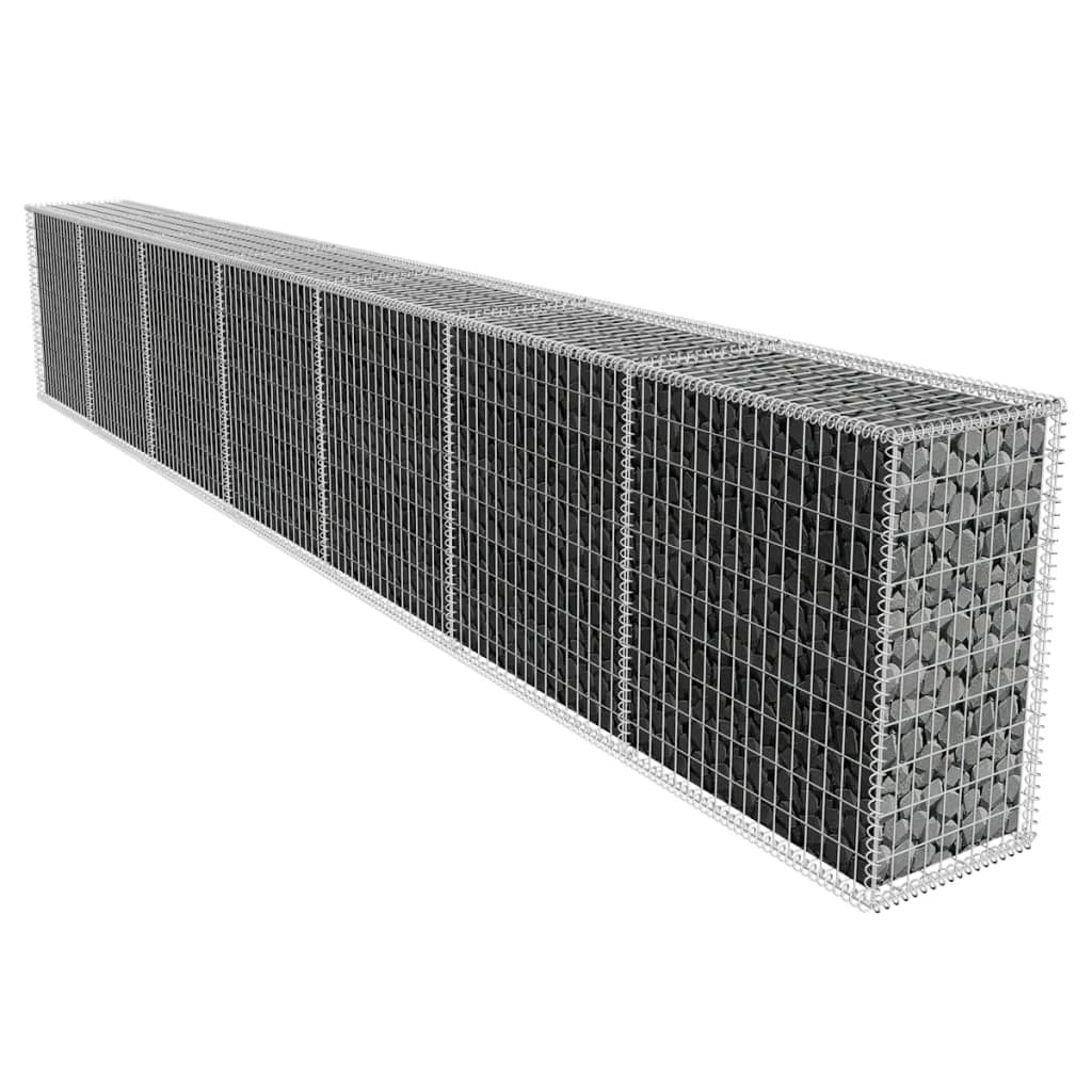 Schanskorfmuur met deksel 600x50x100 cm gegalvaniseerd staal is nu te koop bij PeponiXL, paradijselijk wonen!