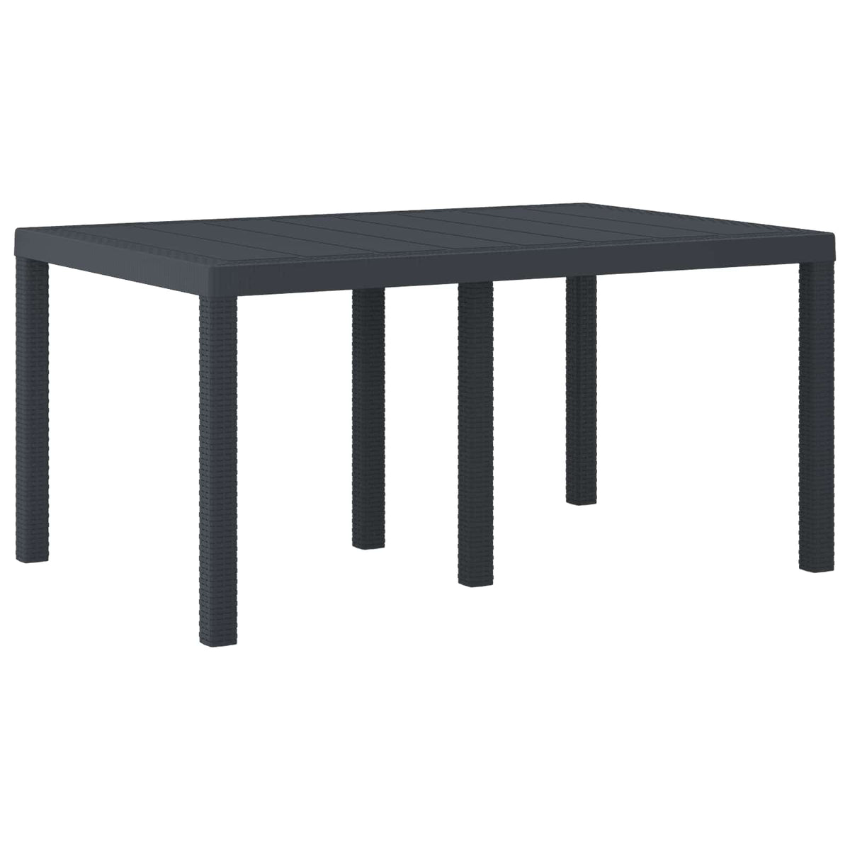Tuinstafel Antraciet 150 x 100 x 73 cm poly rattan is nu te koop bij PeponiXL, paradijselijk wonen!