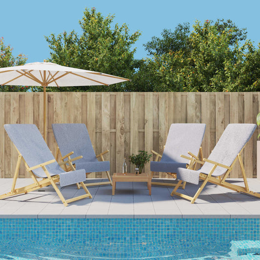 Strandhanddoeken 4 st 400 g/m² 60x135 cm stof grijs is nu te koop bij PeponiXL, paradijselijk wonen!
