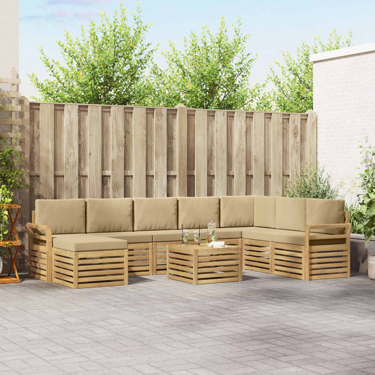 Sofa-Sets Massief Acaciahout is nu te koop bij PeponiXL, paradijselijk wonen!