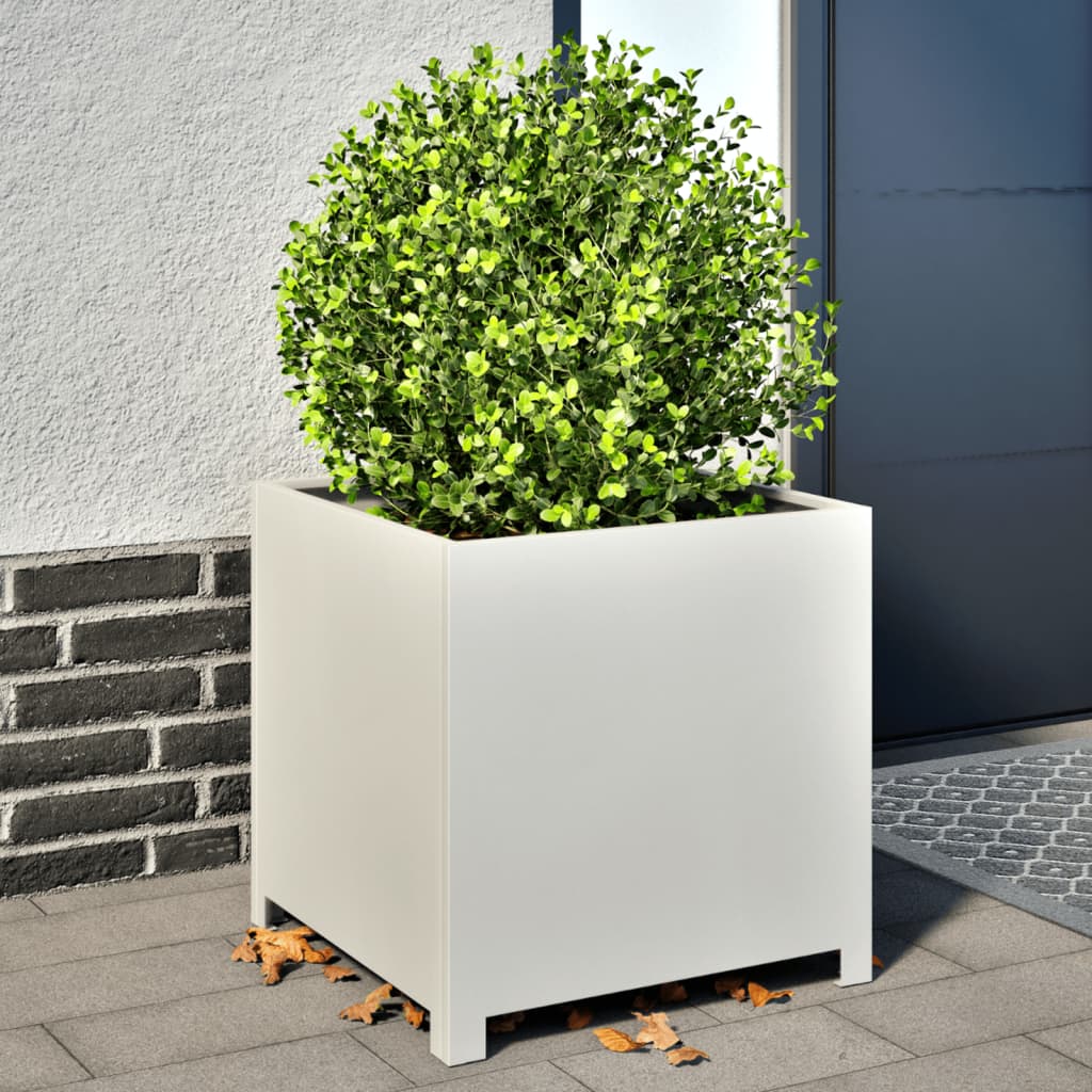 Plantenbak 50x50x50 cm staal wit is nu te koop bij PeponiXL, paradijselijk wonen!