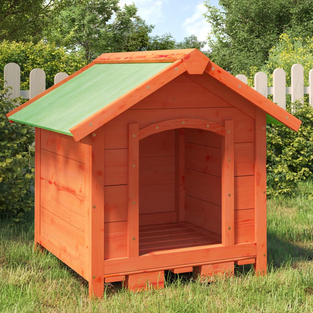 Hondenhok 65x65x61,5 cm massief grenenhout bruin is nu te koop bij PeponiXL, paradijselijk wonen!