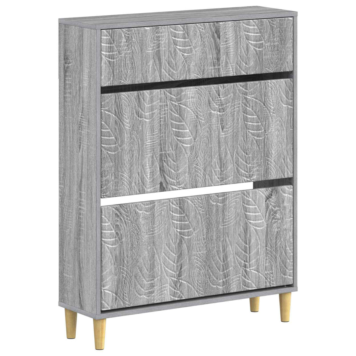 Schoenenkast DELFT 78 x 24 x 103 cm Bewerkt hout Grijs Sonoma is nu te koop bij PeponiXL, paradijselijk wonen!