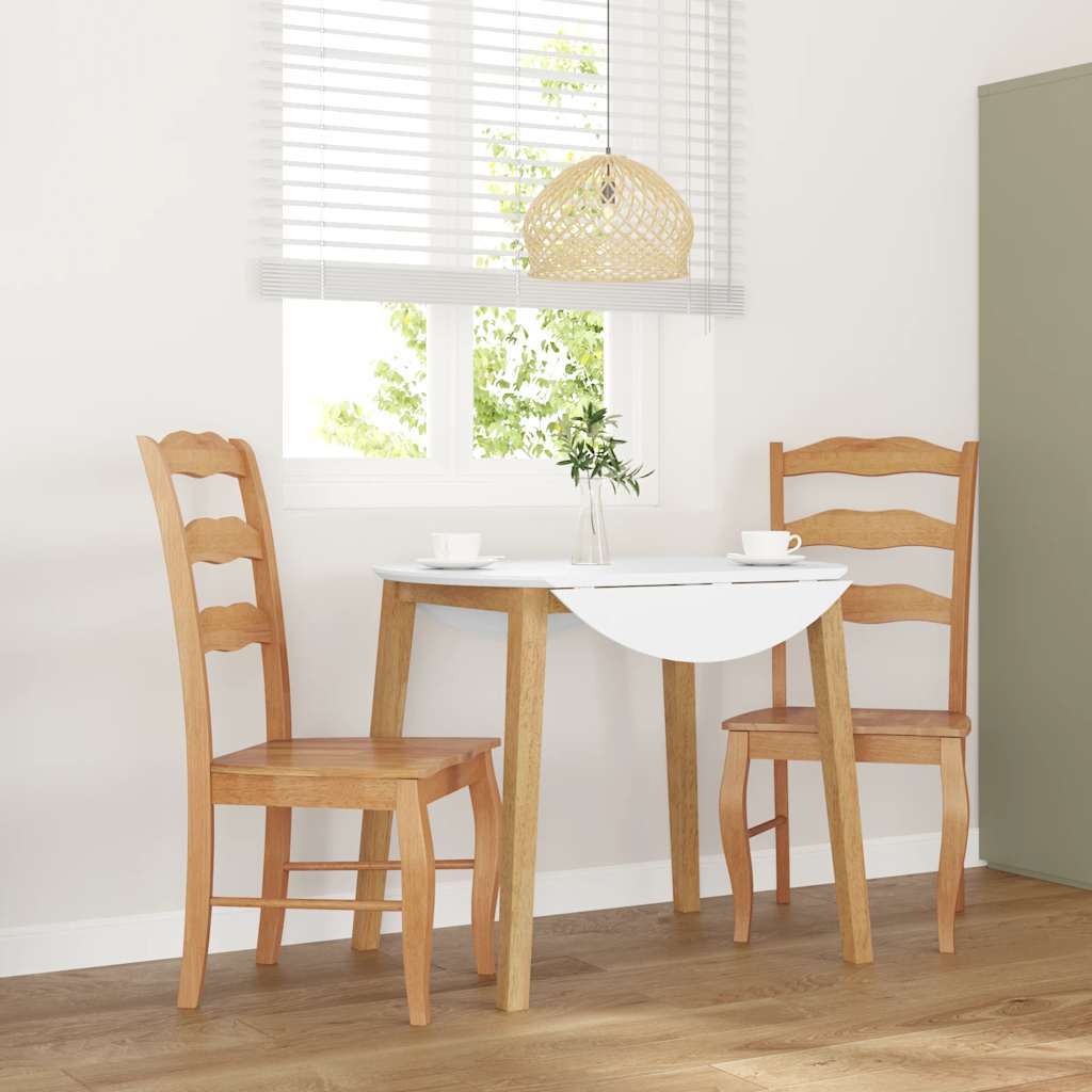 Eetkamerstoelen 2 stuks natuurlijk massief hout rubber is nu te koop bij PeponiXL, paradijselijk wonen!