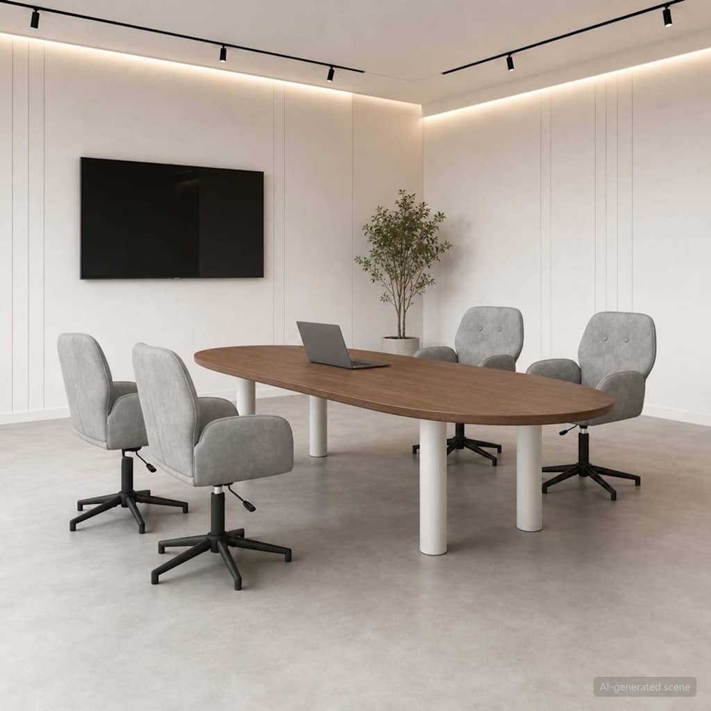 Draaiende Bureaustoelen 4 st 54 x 55 x 90 cm Lichtgrijs fluweel is nu te koop bij PeponiXL, paradijselijk wonen!