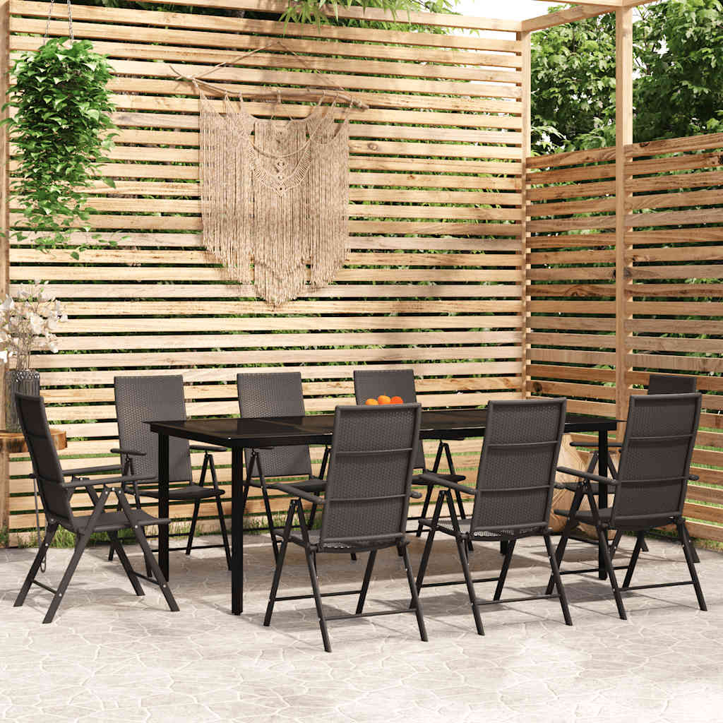 9-delige Tuinset zwart is nu te koop bij PeponiXL, paradijselijk wonen!