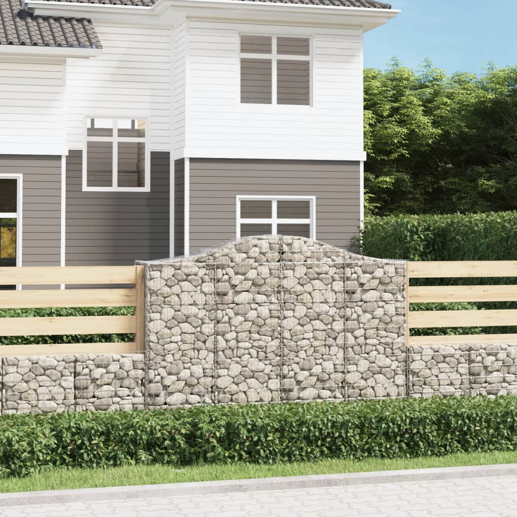 Schanskorven 13 st gewelfd 200x50x140/160 cm ijzer is nu te koop bij PeponiXL, paradijselijk wonen!