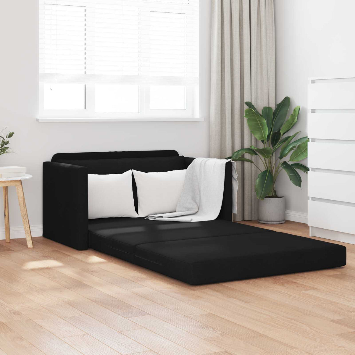 Slaapbank 110cm Zwart Stof is nu te koop bij PeponiXL, paradijselijk wonen!