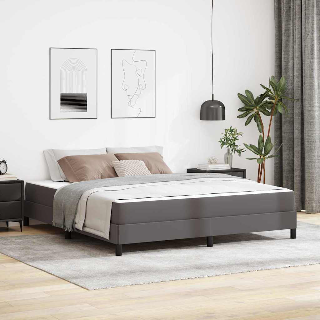 Bedframe met matras Grijs 180 x 200 cm Stof is nu te koop bij PeponiXL, paradijselijk wonen!