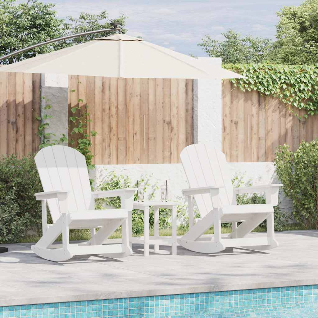 Tuin loungeset 3 pcs Wit HDPE is nu te koop bij PeponiXL, paradijselijk wonen!