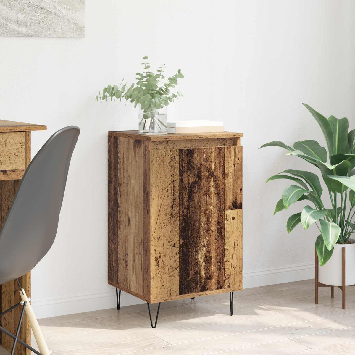 Dressoir Wandgemonteerd Oudhout 40 x 35 x 70 cm Bewerkt hout is nu te koop bij PeponiXL, paradijselijk wonen!