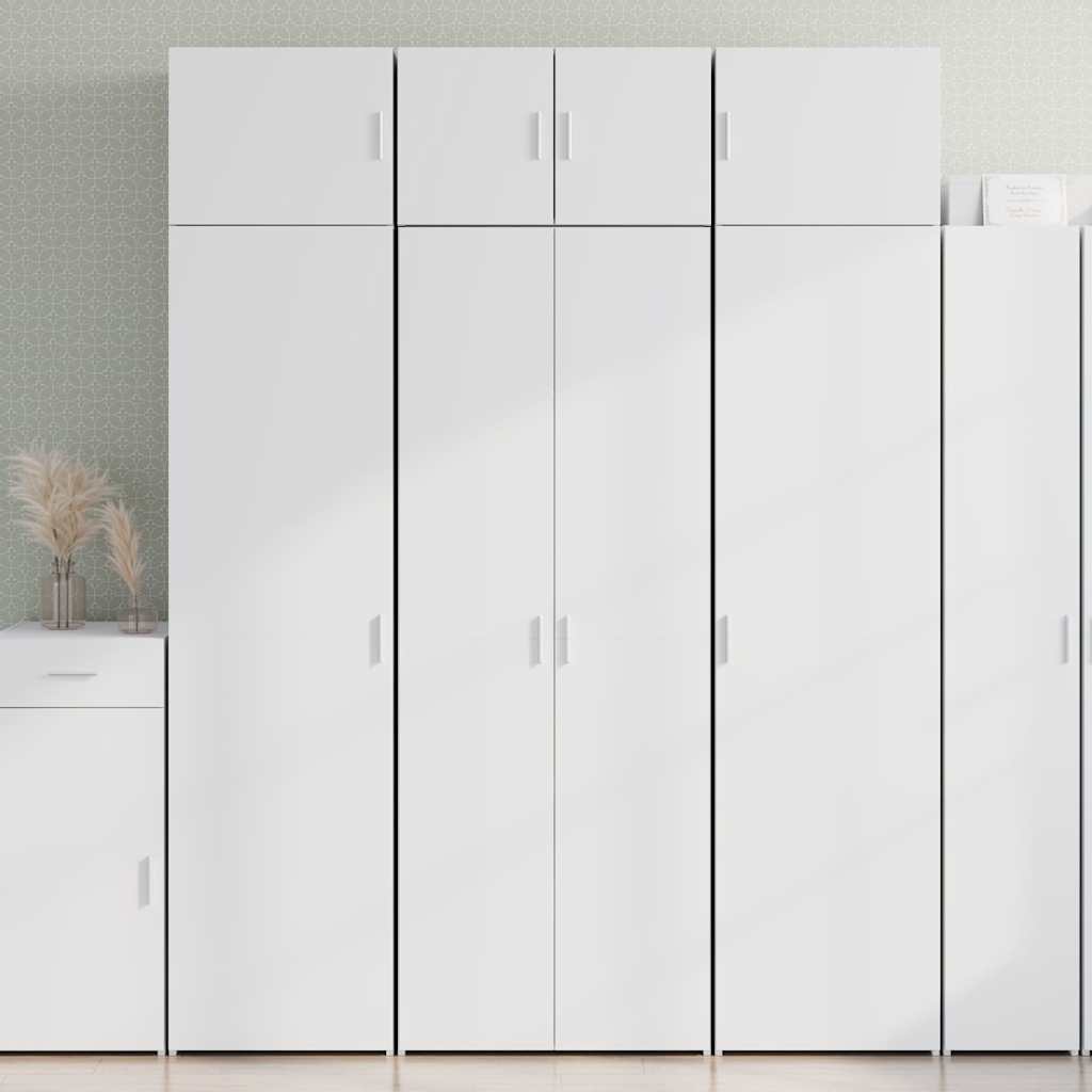 Hoge kast 70x42,5x185 cm bewerkt hout wit is nu te koop bij PeponiXL, paradijselijk wonen!