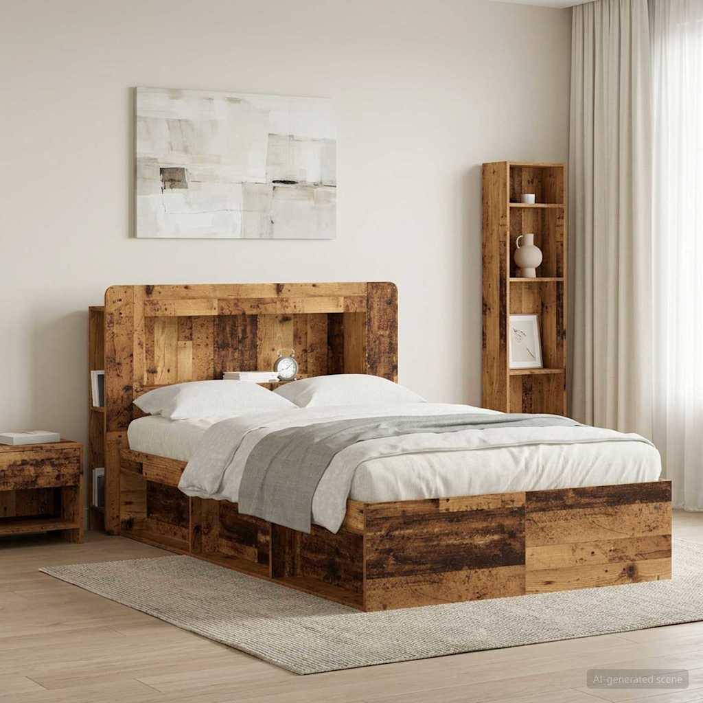 Hoofdbordkast met opslag Oud hout Geconstrueerd hout is nu te koop bij PeponiXL, paradijselijk wonen!