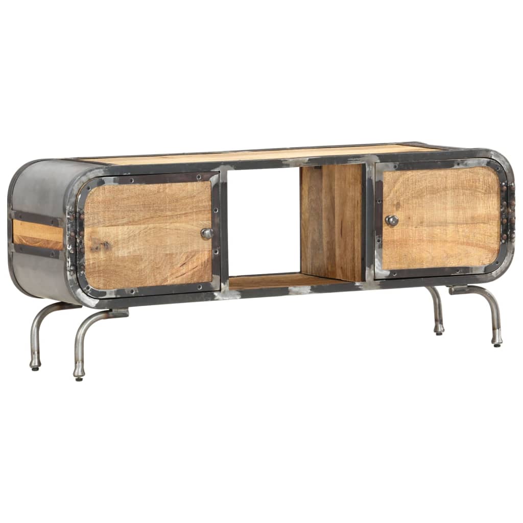 Tv-meubel 110x30x42 cm massief mangohout is nu te koop bij PeponiXL, paradijselijk wonen!