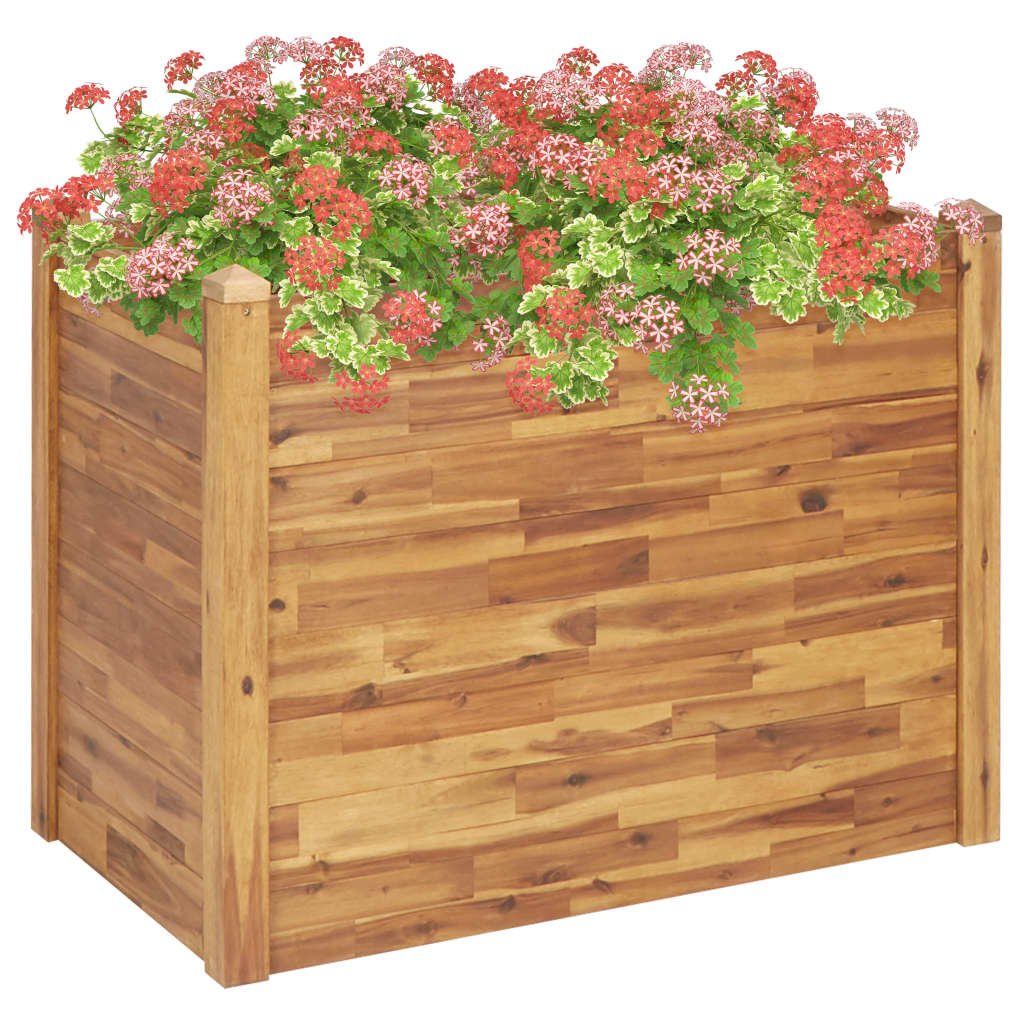 Plantenbak verhoogd 110x60x84 cm massief acaciahout is nu te koop bij PeponiXL, paradijselijk wonen!