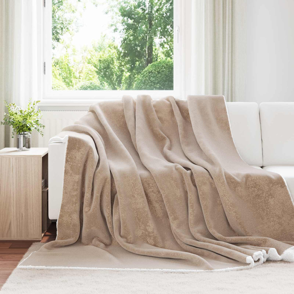 Gooi Deken Kameel 220 x 240 cm Fleece is nu te koop bij PeponiXL, paradijselijk wonen!