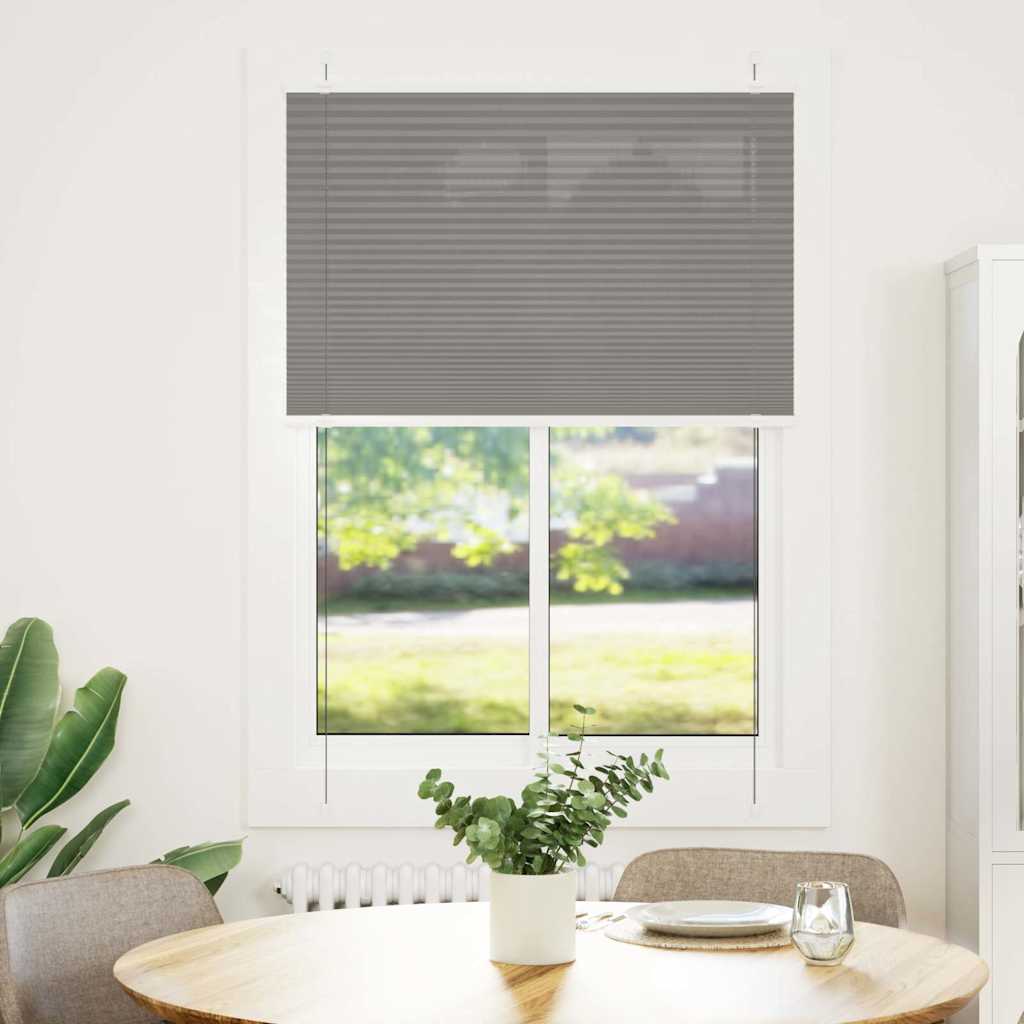 Plissé rolgordijn 100x100 cm stofbreedte 99,4 cm antraciet is nu te koop bij PeponiXL, paradijselijk wonen!