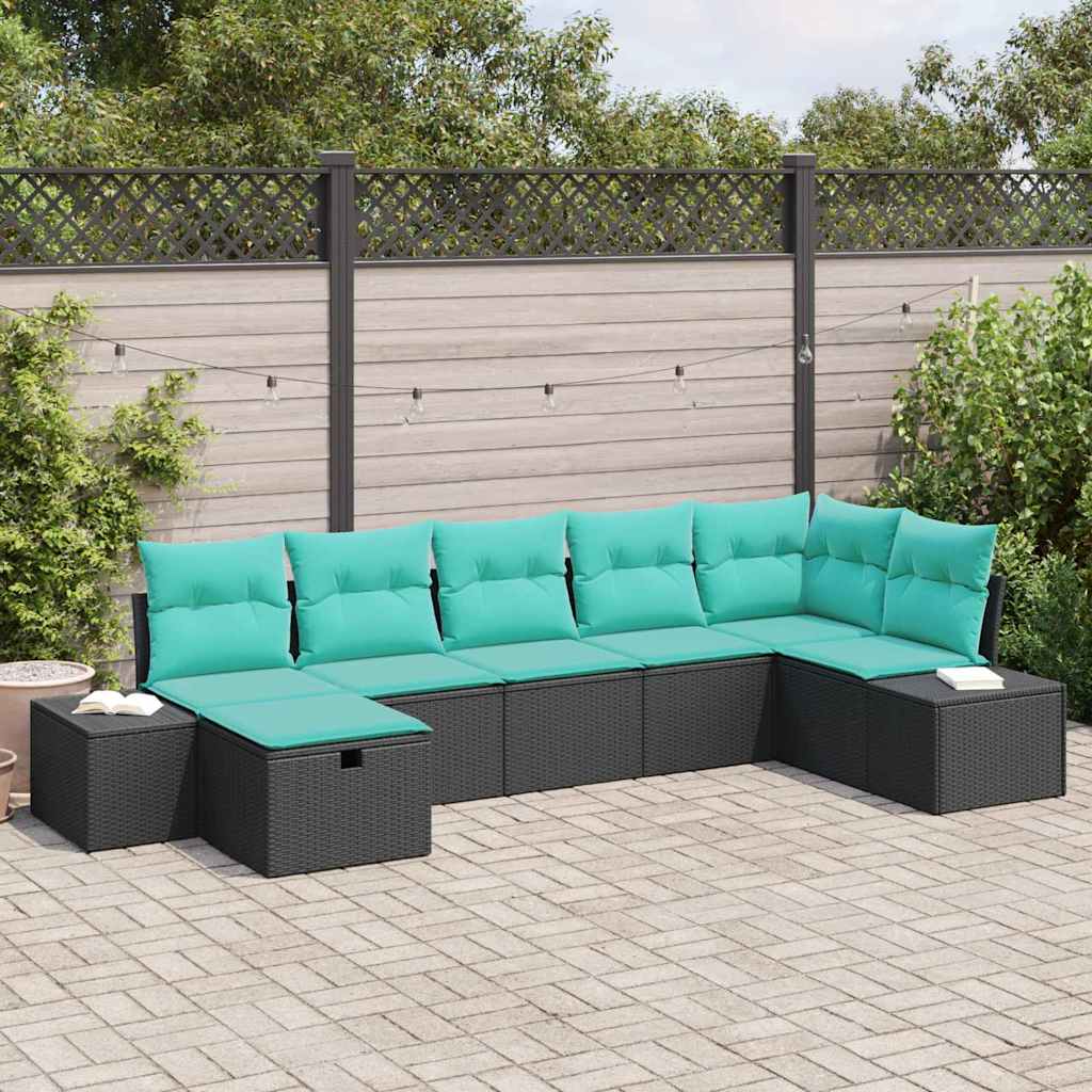 Bankstel 5 st poly rattan is nu te koop bij PeponiXL, paradijselijk wonen!